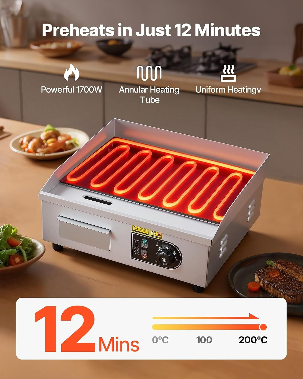 18" Commercial Electric Griddle