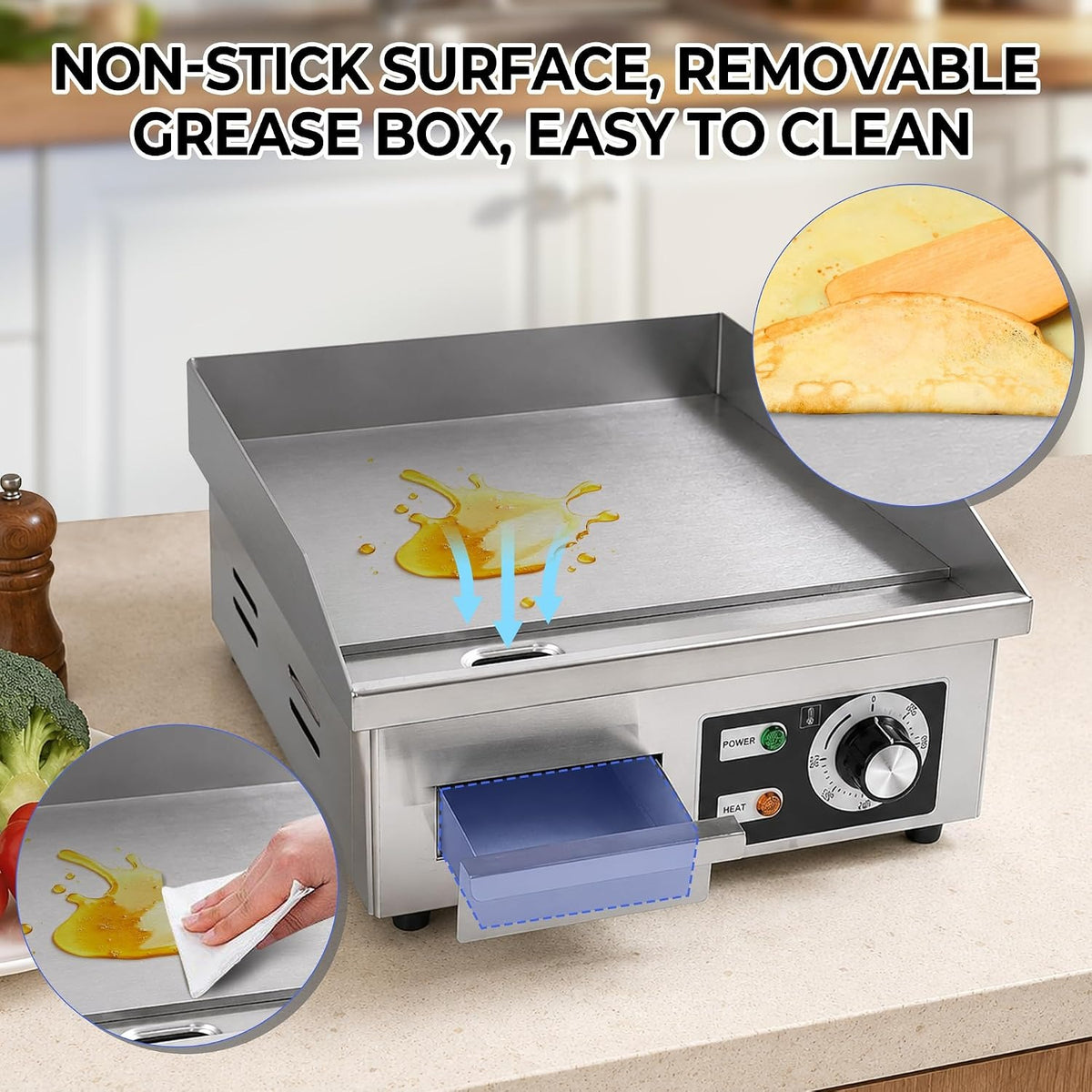 Steel Electric Griddle