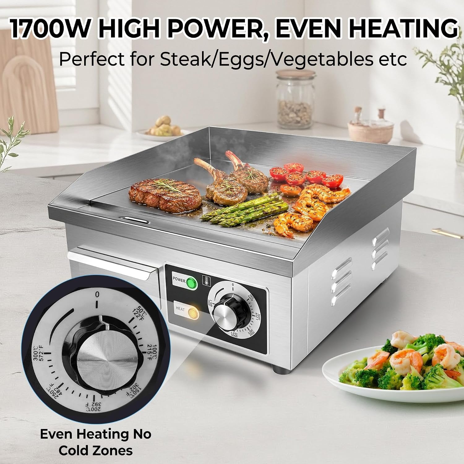 Steel Electric Griddle
