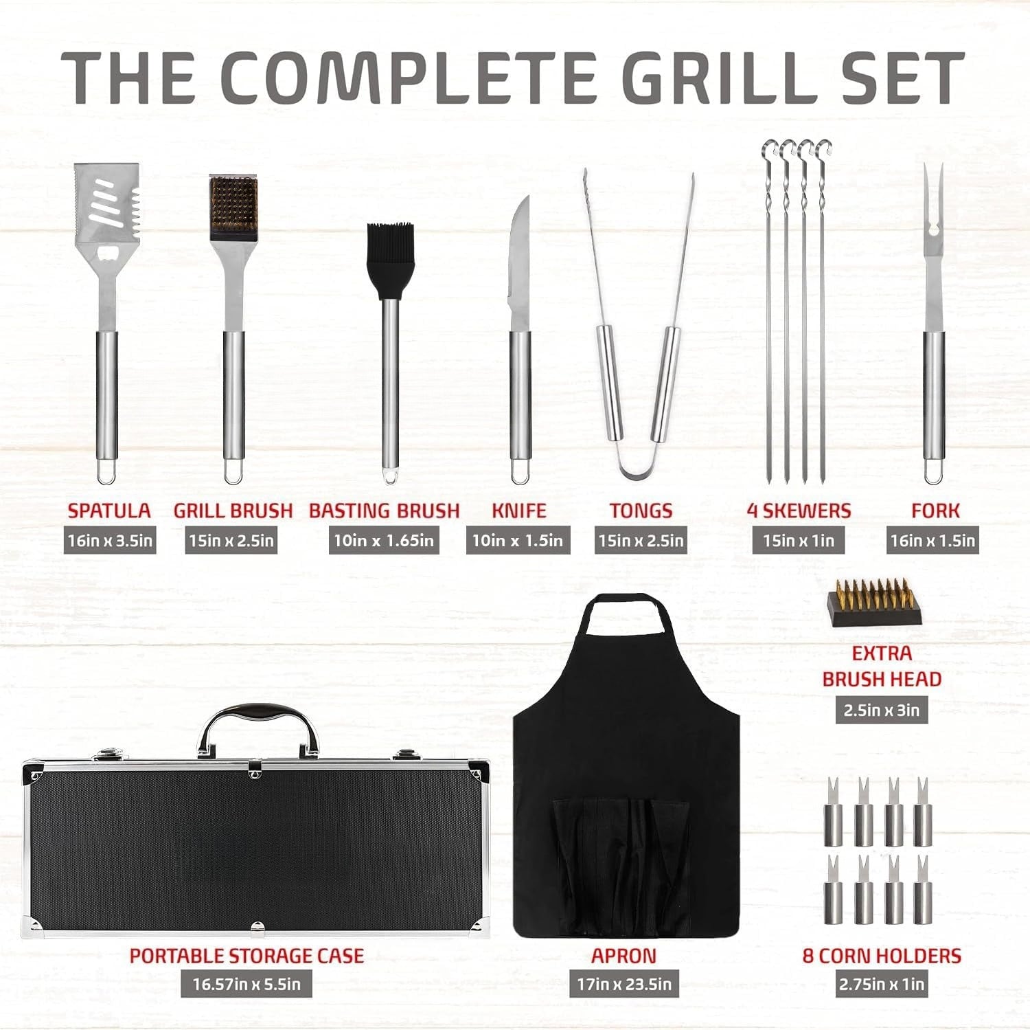 Stainless Steel BBQ Grill Tools Set