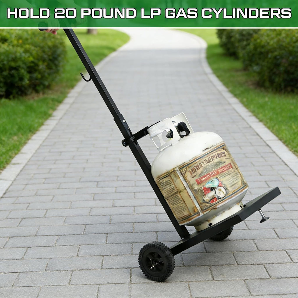 20 Lbs Propane Tank Cart Portable Metal Trolley