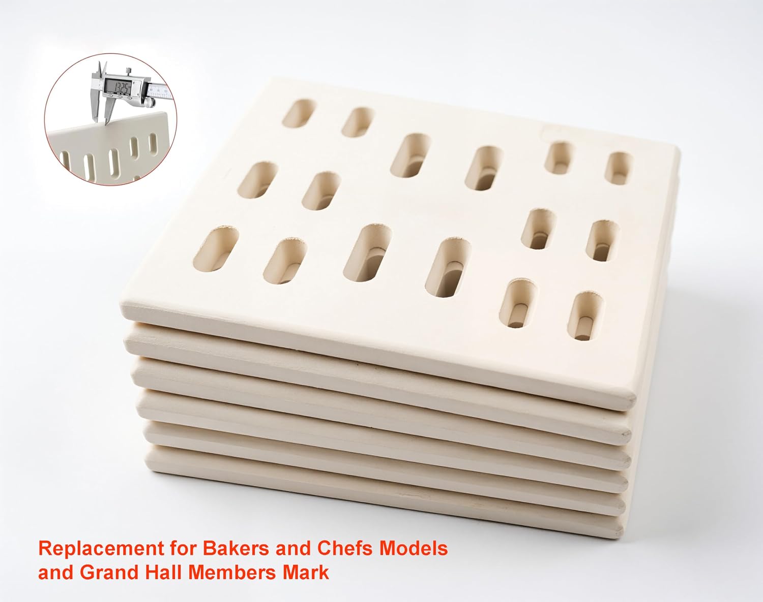 6-Pack Ceramic Radiant Flame Tamer Heat Plates