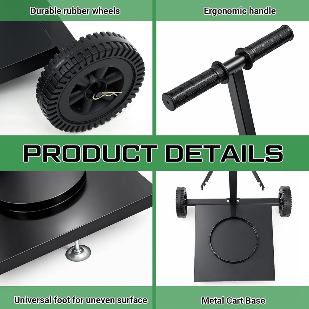20 Lbs Propane Tank Cart Portable Metal Trolley