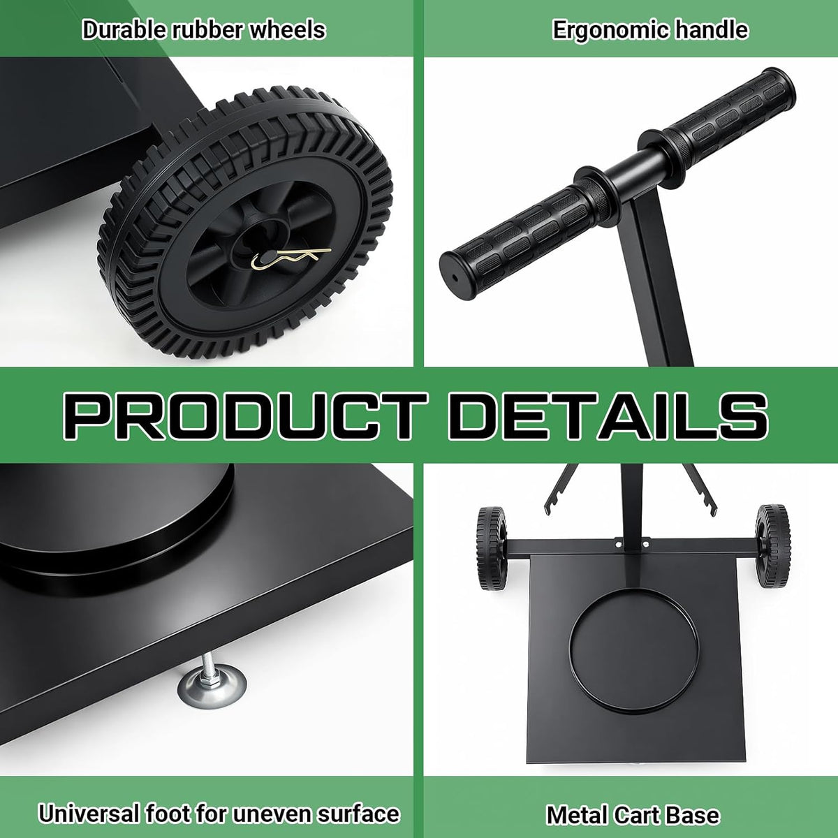 20 Lbs Propane Tank Cart Portable Metal Trolley
