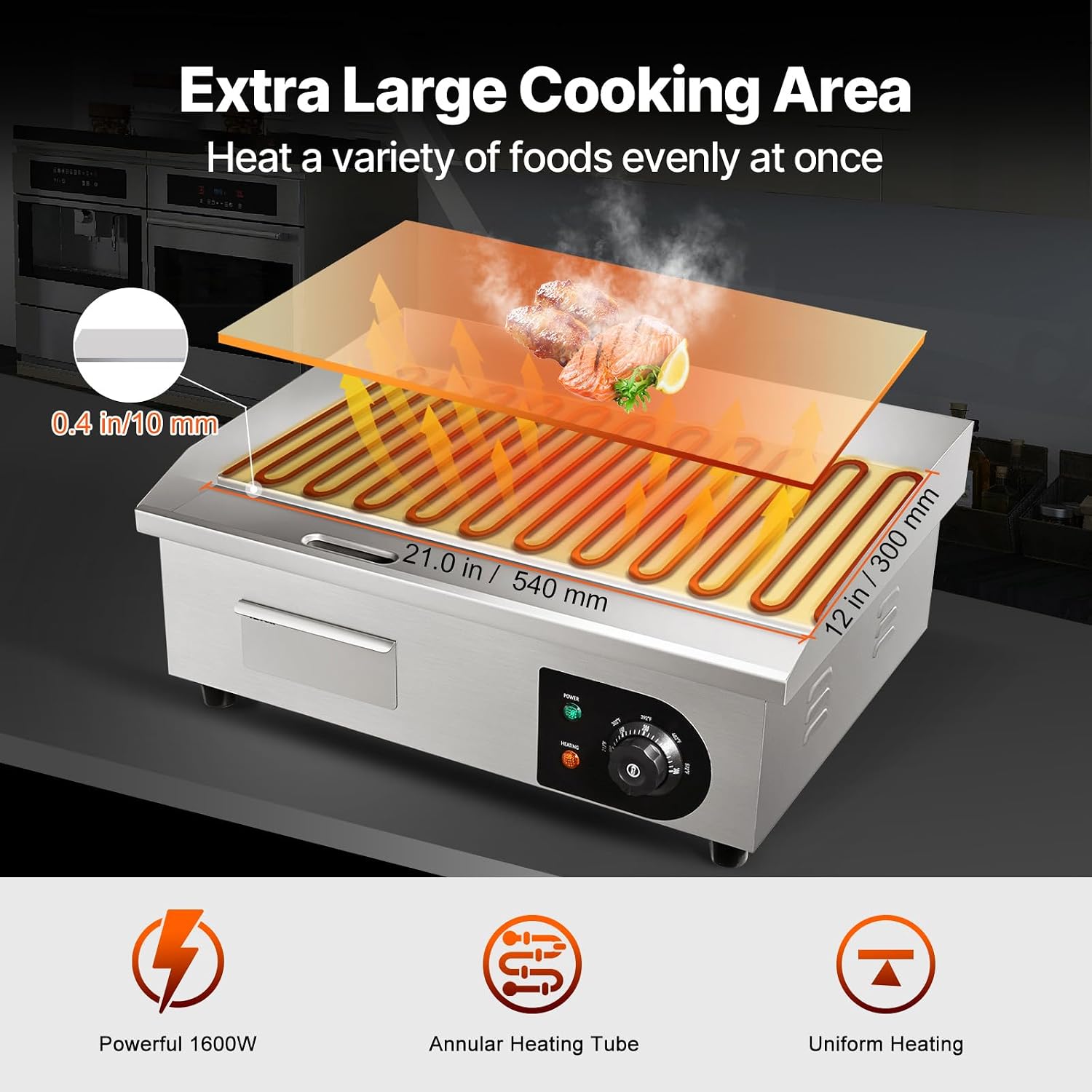 22" Commercial Electric Griddle