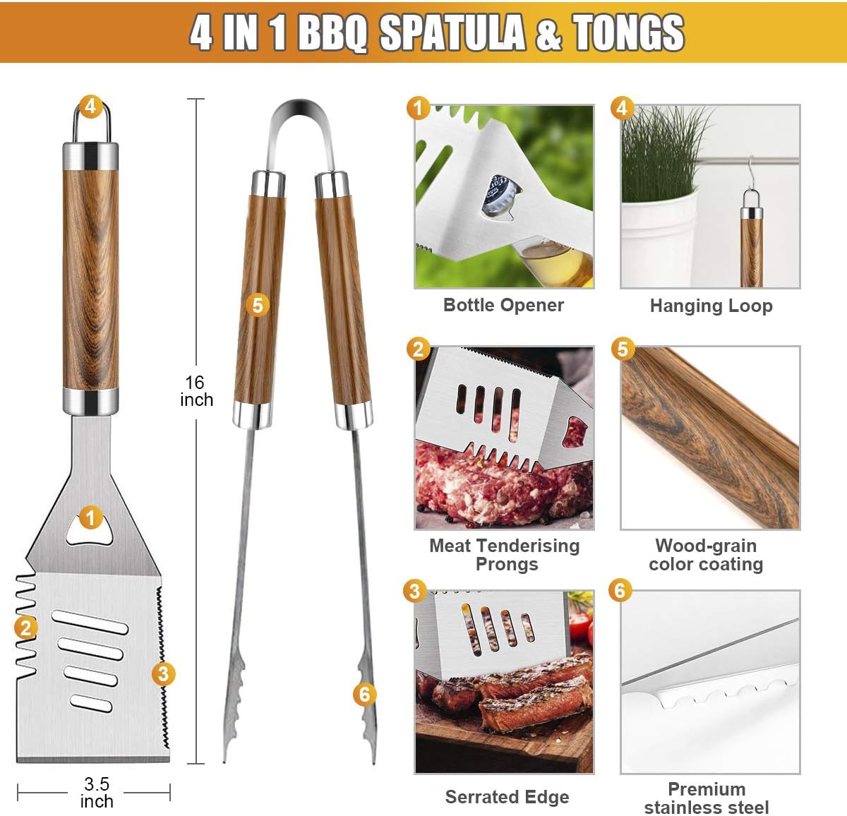 38Pcs BBQ Tools Set