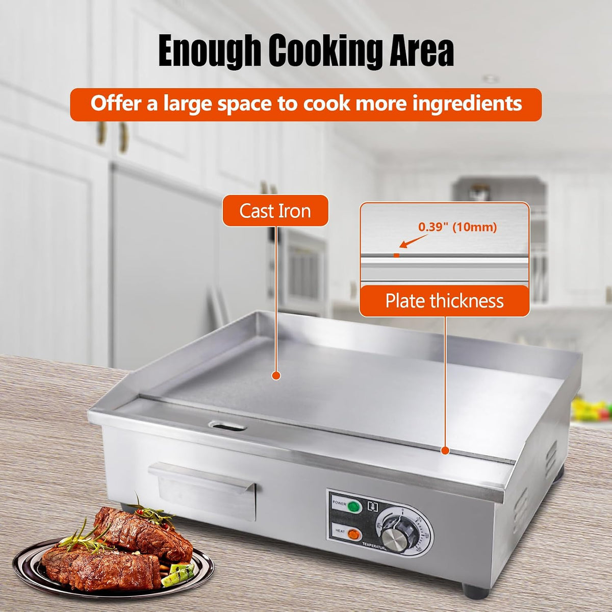 22" Commercial Electric Griddle