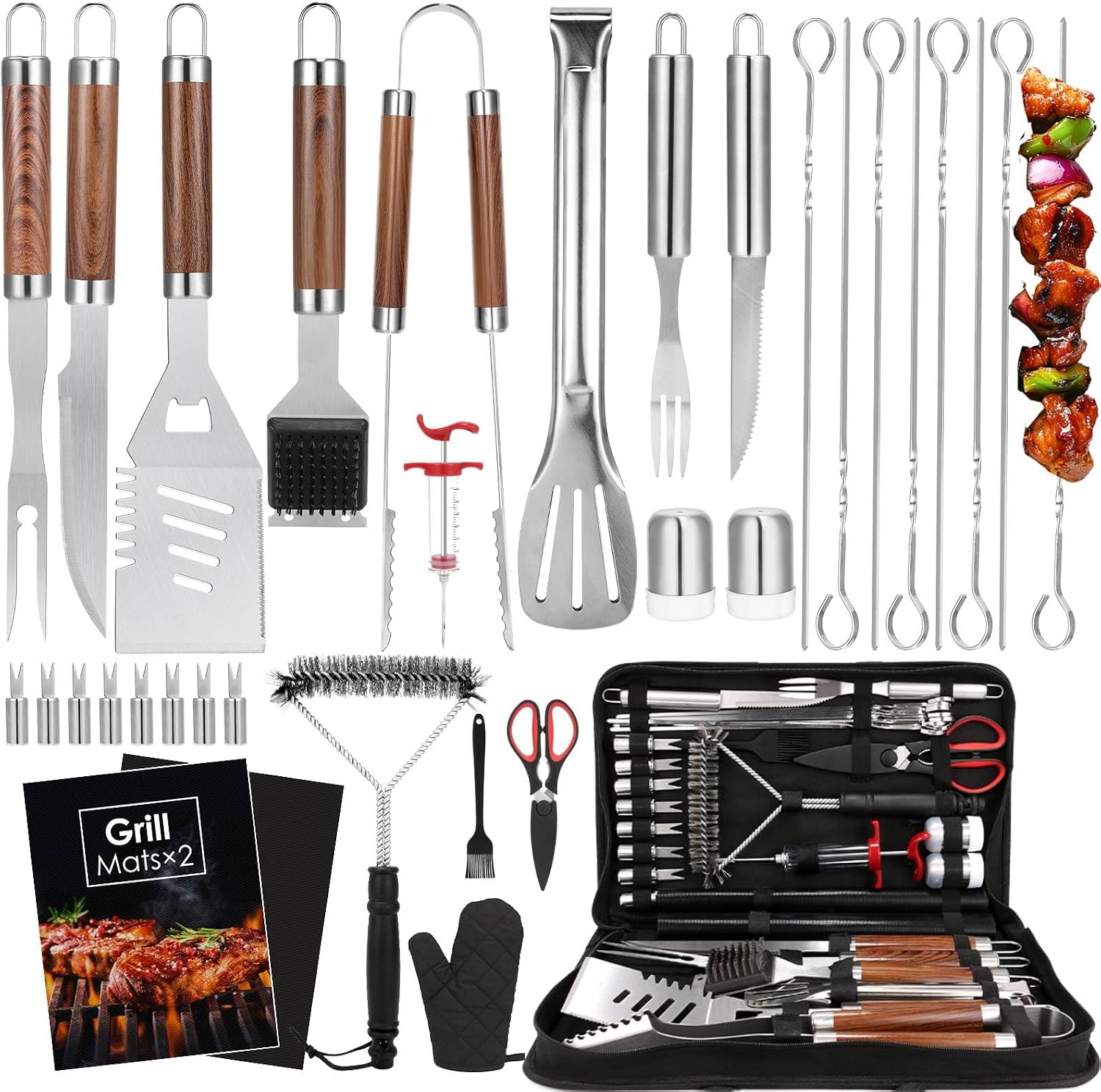 34Pcs BBQ Grilling Set