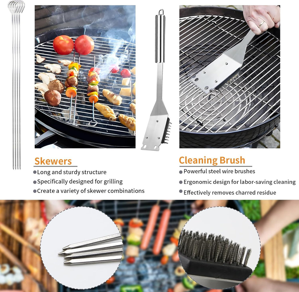 11Pcs Stainless Steel BBQ Tools Set