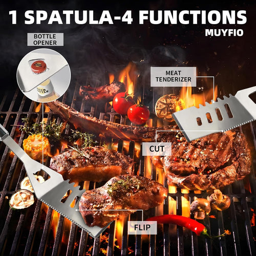 11Pcs Stainless Steel BBQ Tools Set