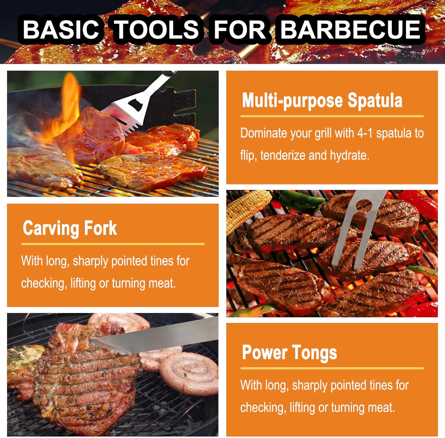 24PCS BBQ Grill Tools Set