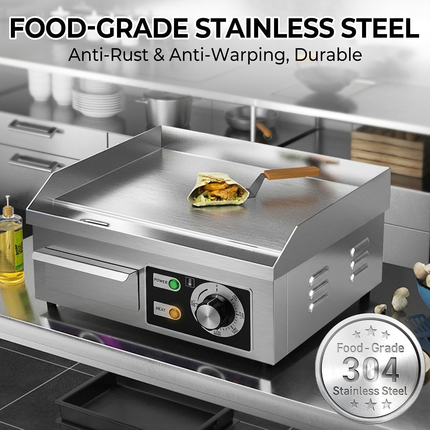 Steel Electric Griddle