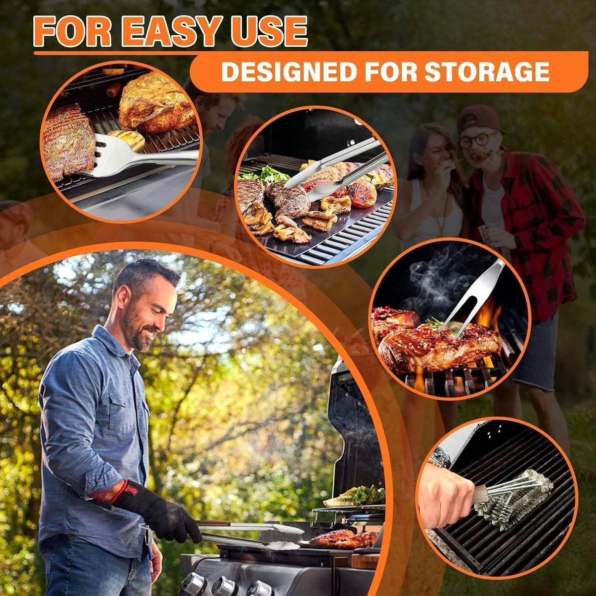 4PCS BBQ Tool Set